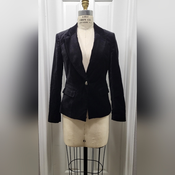 White House Black Market Jackets & Coats Whbm Black Velvet Suit